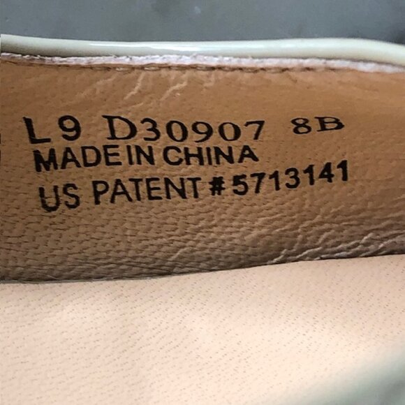 COLE HAAN Nike Air Open Toe Wedge Platform Espadrille Sandal Patent Nude… - Picture 7 of 17